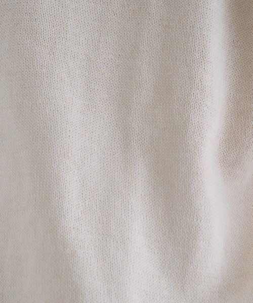 Adoon plain(アドーンプレーン)の「MELANGE HENRY NECK SUMMER KNIT / メランジヘンリーネックサマーニットT(Tシャツ/カットソー・メンズ・チャコールグレー/ライトブルー/アイボリー・LARGE/MEDIUM)」の8枚目の写真