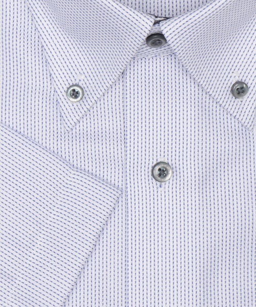 TOKYO SHIRTS(トウキョウシャツ)の「【超形態安定】【接触冷感】 形態安定ノンアイロン ボタンダウン 半袖ビジネスワイシャツ(ビジネスシャツ・メンズ・ブルー・首回り42cm/首回り43cm/首回り41cm/首回り39cm/首回り37cm)」の3枚目の写真