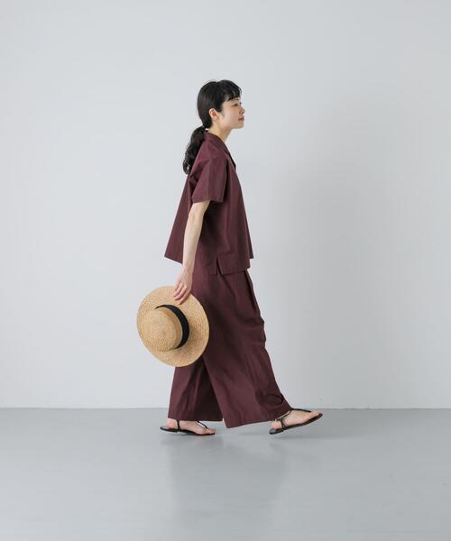 かぐれ(カグレ)の「コットンサイドタックワイドパンツ(その他パンツ・レディース・ブラウン/ブラック/ロイヤルブルー/ライトベージュ・FREE)」の5枚目の写真