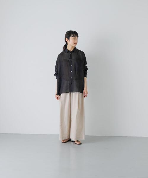 かぐれ（カグレ）の「コットンサイドタックワイドパンツ（その他パンツ・レディース・ブラウン/ブラック/ロイヤルブルー/ライトベージュ・FREE）」の17枚目の写真