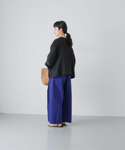 かぐれ（カグレ）の「コットンサイドタックワイドパンツ（その他パンツ・レディース・ブラウン/ブラック/ロイヤルブルー/ライトベージュ・FREE）」の8枚目の写真