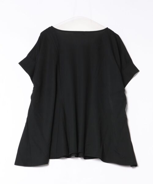 GOLDJAPAN(ゴールドジャパン)の「パネル切り替えドルマンプルオーバー【大きいサイズ対応】(Tシャツ/カットソー・レディース・ベージュ/ブラック・5L/LL/3L/4L)」の3枚目の写真