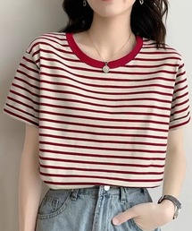 クルーネックボーダーTシャツ