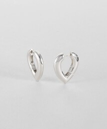 シルバー ハギーフープ ドロップピアス