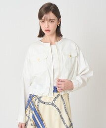 スラブシャンブレーバルーンブルゾン