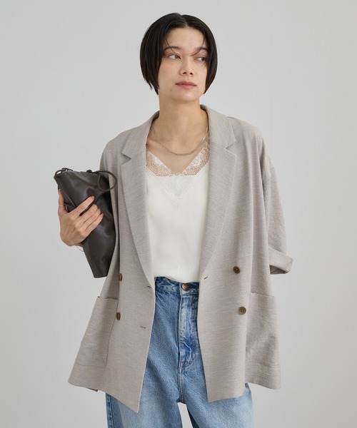 SALON adam et rope'(サロン アダム エ ロペ)の「【W S(ドゥーブル)】ソフトレザードロストミニバッグ(ショルダーバッグ・レディース・ブラック/ダークブラウン・FREE)」の6枚目の写真