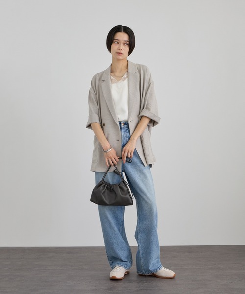 SALON adam et rope'(サロン アダム エ ロペ)の「【W S(ドゥーブル)】ソフトレザードロストミニバッグ(ショルダーバッグ・レディース・ブラック/ダークブラウン・FREE)」の11枚目の写真