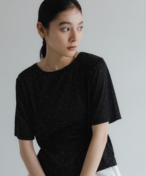 LOWRYS FARM(ローリーズファーム)の「ラインストーンプルオーバーSS 1045217(Tシャツ/カットソー・レディース・イエロー/ブラック/ホワイト/ブルー・FREE)」の3枚目の写真