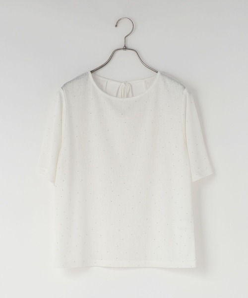 LOWRYS FARM(ローリーズファーム)の「ラインストーンプルオーバーSS 1045217(Tシャツ/カットソー・レディース・イエロー/ブラック/ホワイト/ブルー・FREE)」の5枚目の写真