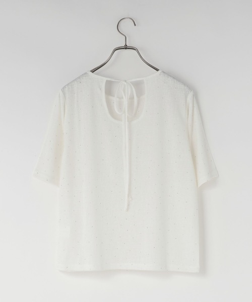 LOWRYS FARM(ローリーズファーム)の「ラインストーンプルオーバーSS 1045217(Tシャツ/カットソー・レディース・イエロー/ブラック/ホワイト/ブルー・FREE)」の6枚目の写真