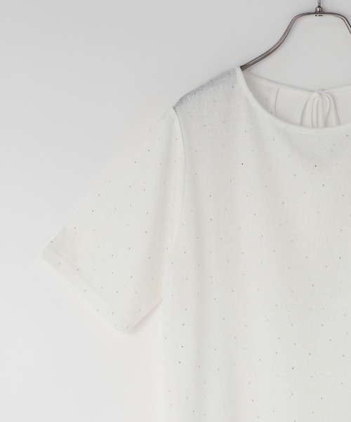 LOWRYS FARM(ローリーズファーム)の「ラインストーンプルオーバーSS 1045217(Tシャツ/カットソー・レディース・イエロー/ブラック/ホワイト/ブルー・FREE)」の8枚目の写真