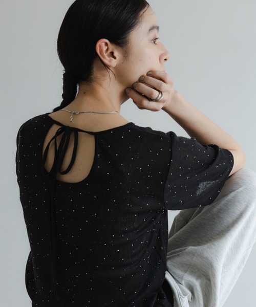LOWRYS FARM(ローリーズファーム)の「ラインストーンプルオーバーSS 1045217(Tシャツ/カットソー・レディース・イエロー/ブラック/ホワイト/ブルー・FREE)」の16枚目の写真