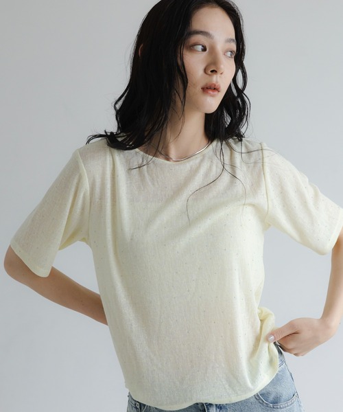 LOWRYS FARM(ローリーズファーム)の「ラインストーンプルオーバーSS 1045217(Tシャツ/カットソー・レディース・イエロー/ブラック/ホワイト/ブルー・FREE)」の17枚目の写真