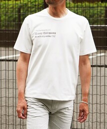 メタルジェルプリント半袖Tシャツ
