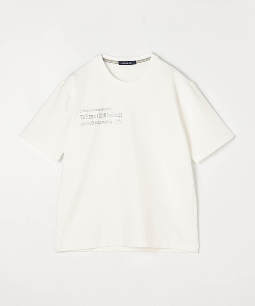 NICOLE selection（ニコルセレクション）の「メタルジェルプリント半袖Tシャツ（Tシャツ/カットソー・メンズ・ボルドー/ホワイト/ブラック・M/L/XL）」の17枚目の写真