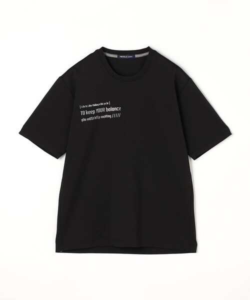 NICOLE selection（ニコルセレクション）の「メタルジェルプリント半袖Tシャツ（Tシャツ/カットソー・メンズ・ボルドー/ホワイト/ブラック・M/L/XL）」の18枚目の写真
