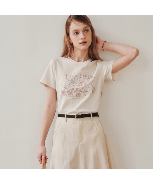 セール】[2カラー] エンジェル半袖Tシャツ（Tシャツ/カットソー