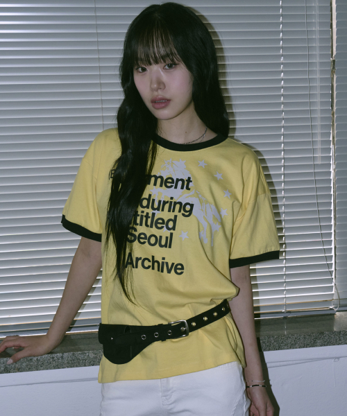 UNTITLED SEOUL(アンタイトル ソウル)の「アーカイブユニコーンリングクロップ半袖イエロー(Tシャツ/カットソー・レディース・その他・MEDIUM/LARGE)」の1枚目の写真