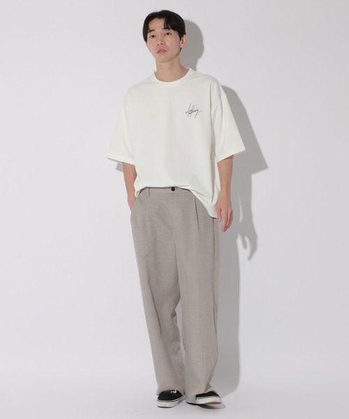 LAKOLE(ラコレ)の「Bフォト筆記プリントT / 672889(Tシャツ/カットソー・メンズ・ホワイト/ブルー・MEDIUM/LARGE)」の3枚目の写真