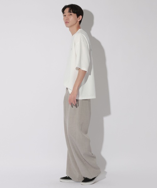 LAKOLE(ラコレ)の「Bフォト筆記プリントT / 672889(Tシャツ/カットソー・メンズ・ホワイト/ブルー・MEDIUM/LARGE)」の4枚目の写真
