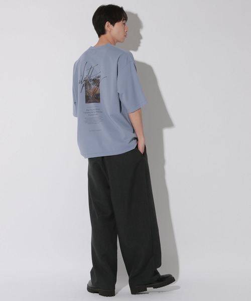 LAKOLE(ラコレ)の「Bフォト筆記プリントT / 672889(Tシャツ/カットソー・メンズ・ホワイト/ブルー・MEDIUM/LARGE)」の10枚目の写真