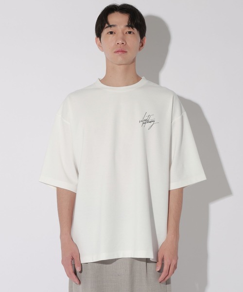 LAKOLE(ラコレ)の「Bフォト筆記プリントT / 672889(Tシャツ/カットソー・メンズ・ホワイト/ブルー・MEDIUM/LARGE)」の13枚目の写真