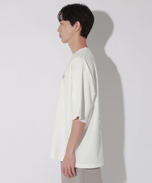 LAKOLE(ラコレ)の「Bフォト筆記プリントT / 672889(Tシャツ/カットソー・メンズ・ホワイト/ブルー・MEDIUM/LARGE)」の14枚目の写真