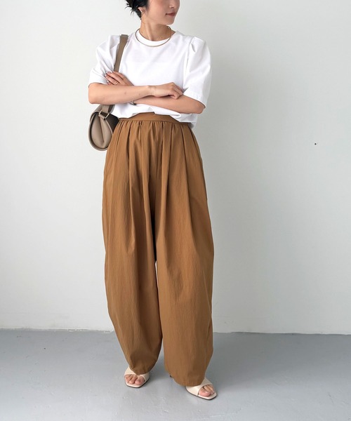 N.O.R.C(ノーク)の「【AIRY MOTION】ナイロンタスランボリュームドロストパンツ(その他パンツ・レディース・ネイビー/ホワイト/キャメル・S/M)」の18枚目の写真