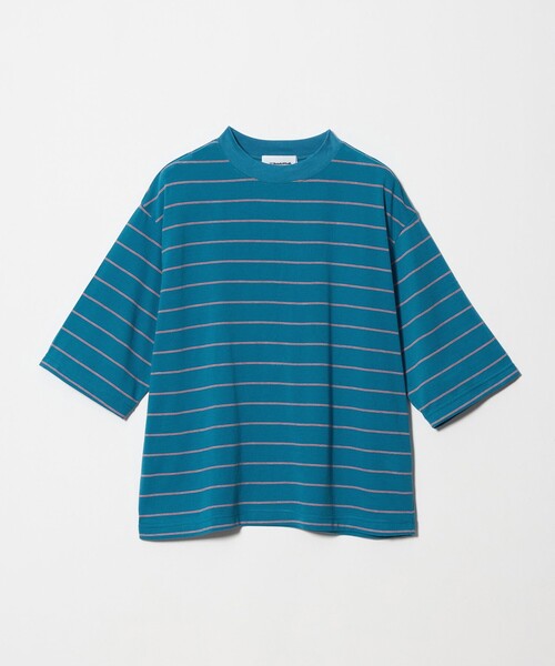 コットンポリエステル ボーダー ハーフスリーブTシャツ（Tシャツ