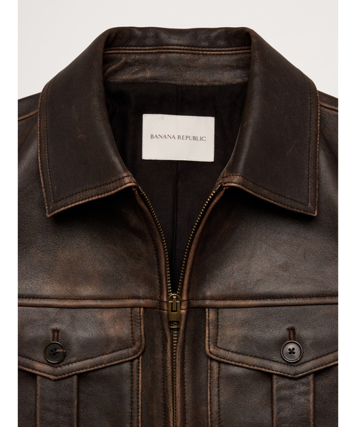 Banana Republic(バナナリパブリック)の「ディストレス レザージャケット(その他アウター・レディース・ブラウン・XS/S/M/L)」の5枚目の写真
