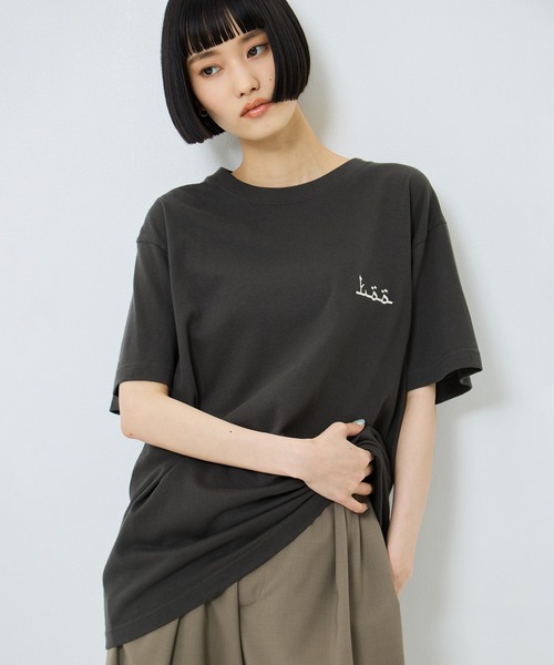TOGA PULLA（トーガ　プルラ）の「【TOGA PULLA/トーガプルラ】Studs T-shirt with back print/スタッズTシャツウィズバックプリント（Tシャツ/カットソー・レディース・ダークグレー・M/S）」の7枚目の写真