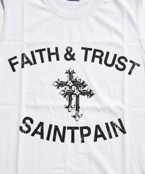 SAINTPAIN（セイントペイン）の「SPエアコットンフェイスアンドトラストスリーブレスホワイト（Tシャツ/カットソー・レディース・その他・MEDIUM/LARGE）」の3枚目の写真