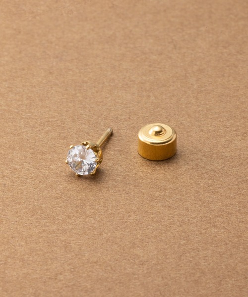 Cream dot.(クリームドット)の「【サージカルステンレス】選べる3サイズのステンレス製プッシュロックピアス(ピアス(両耳用)・レディース・シルバー/ゴールド/ピンクゴールド・#5/#3/#4)」の15枚目の写真