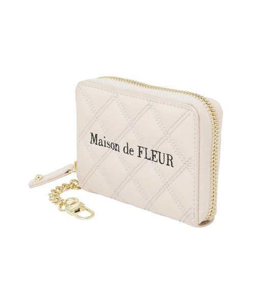 Maison de FLEUR(メゾンドフルール)の「スクエアキルティングコインケース(コインケース・レディース・ピンク/ブラック・FREE)」の7枚目の写真