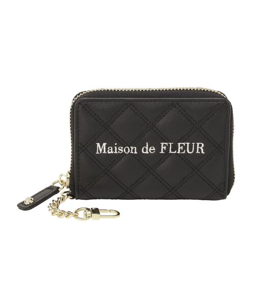 Maison de FLEUR(メゾンドフルール)の「スクエアキルティングコインケース(コインケース・レディース・ピンク/ブラック・FREE)」の14枚目の写真