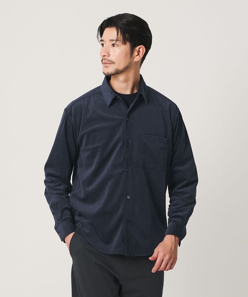 BEAUTY&YOUTH UNITED ARROWS（ビューティーアンドユースユナイテッドアローズ）の「【WEB限定 WARDROBE SMART】テック コーデュロイ シャツ（シャツ/ブラウス・メンズ・グレー/ブラック/ネイビー・L/M/S/XL）」の3枚目の写真