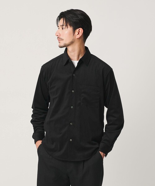 BEAUTY&YOUTH UNITED ARROWS（ビューティーアンドユースユナイテッドアローズ）の「【WEB限定 WARDROBE SMART】テック コーデュロイ シャツ（シャツ/ブラウス・メンズ・グレー/ブラック/ネイビー・L/M/S/XL）」の8枚目の写真