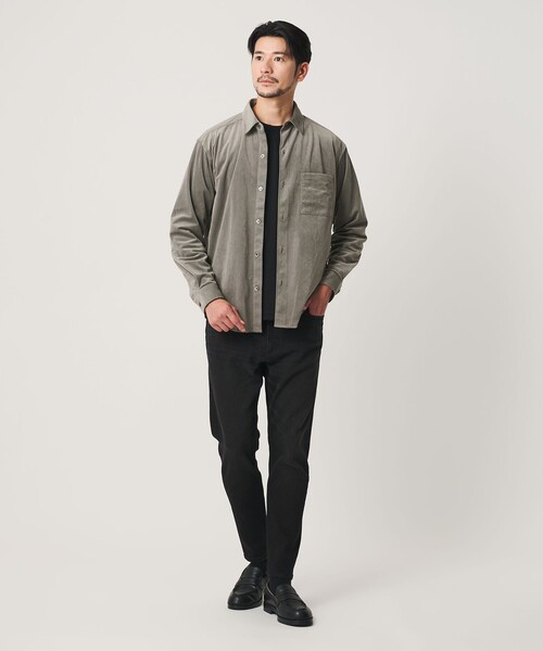 BEAUTY&YOUTH UNITED ARROWS（ビューティーアンドユースユナイテッドアローズ）の「【WEB限定 WARDROBE SMART】テック コーデュロイ シャツ（シャツ/ブラウス・メンズ・グレー/ブラック/ネイビー・L/M/S/XL）」の12枚目の写真