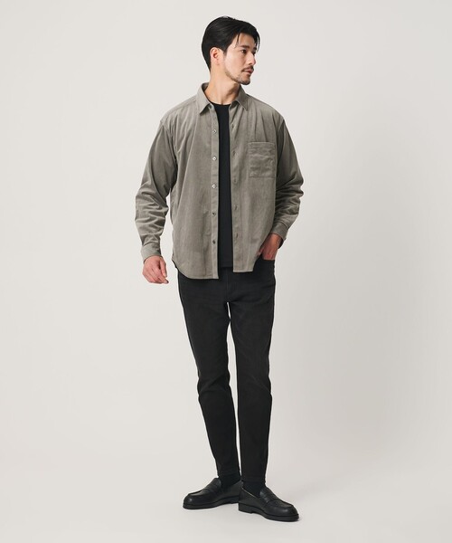 BEAUTY&YOUTH UNITED ARROWS（ビューティーアンドユースユナイテッドアローズ）の「【WEB限定 WARDROBE SMART】テック コーデュロイ シャツ（シャツ/ブラウス・メンズ・グレー/ブラック/ネイビー・L/M/S/XL）」の15枚目の写真