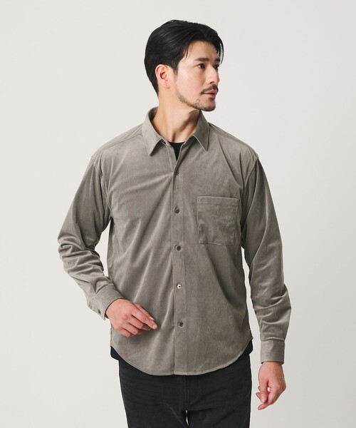 BEAUTY&YOUTH UNITED ARROWS（ビューティーアンドユースユナイテッドアローズ）の「【WEB限定 WARDROBE SMART】テック コーデュロイ シャツ（シャツ/ブラウス・メンズ・グレー/ブラック/ネイビー・L/M/S/XL）」の16枚目の写真