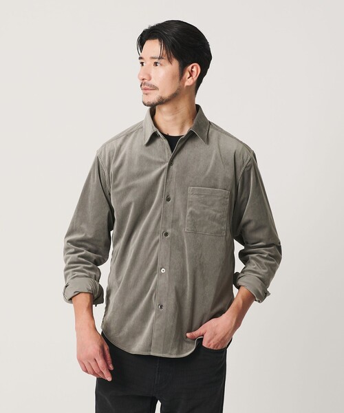 BEAUTY&YOUTH UNITED ARROWS（ビューティーアンドユースユナイテッドアローズ）の「【WEB限定 WARDROBE SMART】テック コーデュロイ シャツ（シャツ/ブラウス・メンズ・グレー/ブラック/ネイビー・L/M/S/XL）」の19枚目の写真