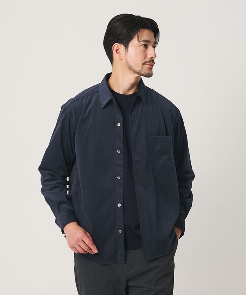 BEAUTY&YOUTH UNITED ARROWS（ビューティーアンドユースユナイテッドアローズ）の「【WEB限定 WARDROBE SMART】テック コーデュロイ シャツ（シャツ/ブラウス・メンズ・グレー/ブラック/ネイビー・L/M/S/XL）」の21枚目の写真