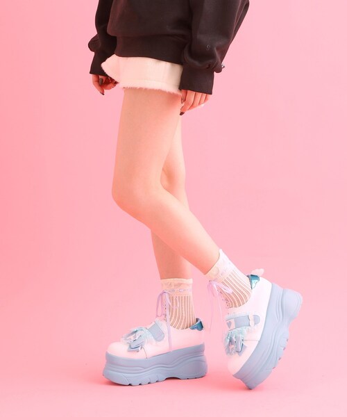 cs T&P(シーエスティーアンドピー)の「◆夢見るシリーズ厚底天使スニーカー(スニーカー・レディース・ブルー/ピンク系/ブラック・M/S/LL/L)」の8枚目の写真