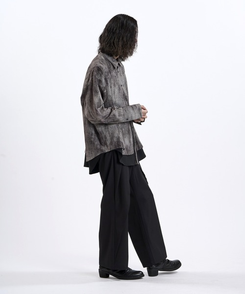 NO ID.(ノーアイディ)の「【NO ID.】Changing Layered BIG Shirt / チェンジング レイヤード ビッグ シャツ(シャツ/ブラウス・メンズ・グレー/ブラック系その他/ブラック・ONE SIZE)」の13枚目の写真