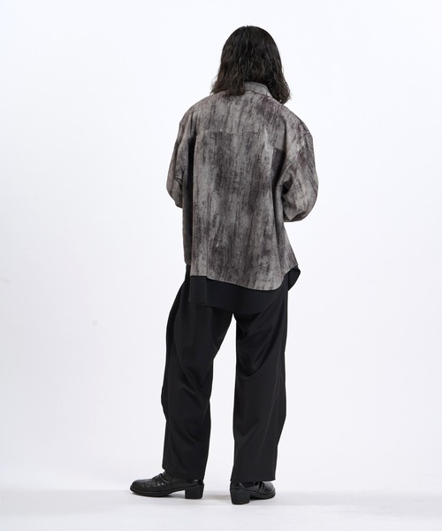 NO ID.(ノーアイディ)の「【NO ID.】Changing Layered BIG Shirt / チェンジング レイヤード ビッグ シャツ(シャツ/ブラウス・メンズ・グレー/ブラック系その他/ブラック・ONE SIZE)」の18枚目の写真