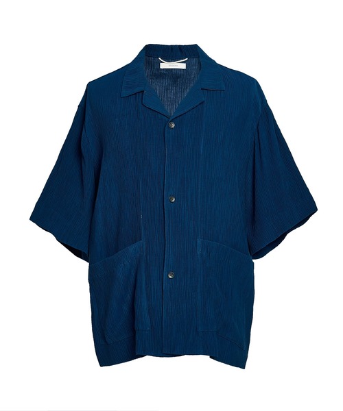 STUDIOUS(ステュディオス)の「【STUDIOUS】Silky Pleats Open Shirts / シルキープリーツオープンシャツ / 伸縮素材 / 接触冷感(シャツ/ブラウス・メンズ・グレイッシュベージュ/ブラック/ブルー・2/1)」の18枚目の写真