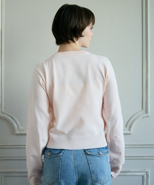 mic by Olu.(ミックバイオルドット)の「< ZOZOTOWN限定 >ボタンポケットカーディガン(カーディガン/ボレロ・レディース・チャコールグレー/ピンク・FREE)」の7枚目の写真