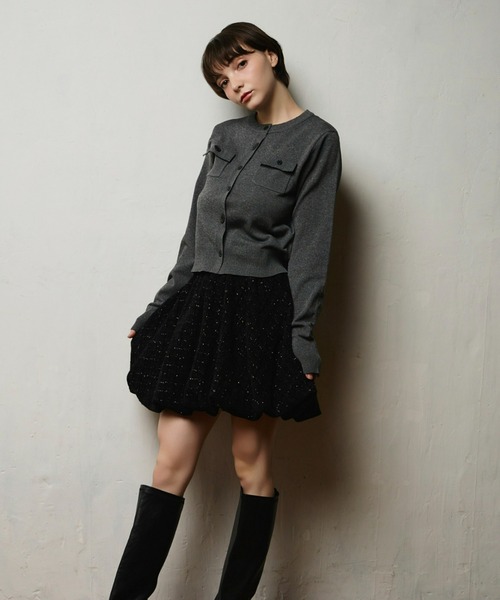 mic by Olu.(ミックバイオルドット)の「< ZOZOTOWN限定 >ボタンポケットカーディガン(カーディガン/ボレロ・レディース・チャコールグレー/ピンク・FREE)」の17枚目の写真