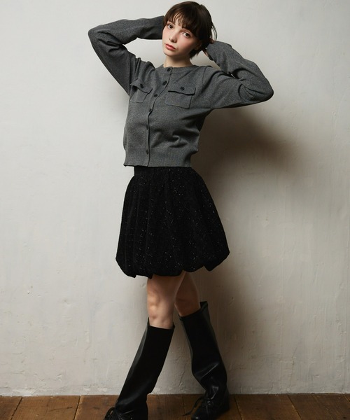 mic by Olu.(ミックバイオルドット)の「< ZOZOTOWN限定 >ボタンポケットカーディガン(カーディガン/ボレロ・レディース・チャコールグレー/ピンク・FREE)」の18枚目の写真