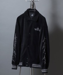 ANPAS | Velour Varsity Jacket with Sleeve Embroidery / ベロア袖刺繍スタジャン ブルゾン アウター メンズ レディース トップス 秋冬(スタジャン)